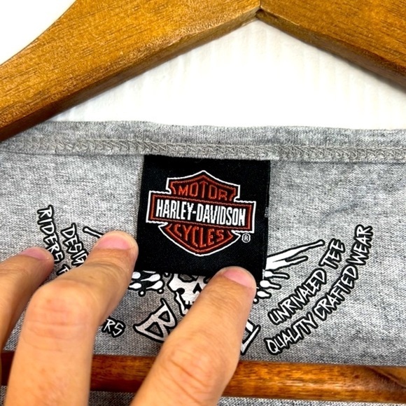 Harley Davidson - New Smyrna Beach HD Bald Eagle Ride To Live Gray Tank Size L - Picture 8 of 11